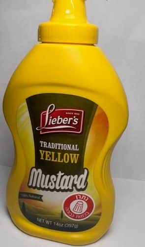 ממרח חרדל צהוב ליברס-Lieber's Traditional Yellow Mustard