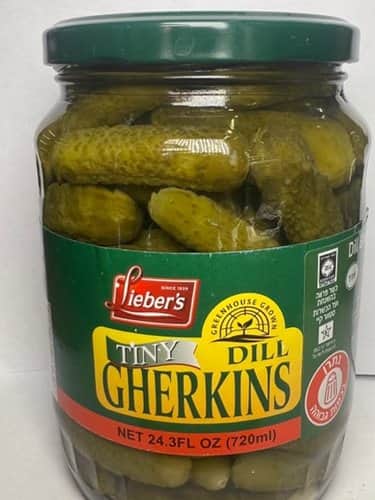 מיני קורינשון מלפפון חמוץ בטעם שמיר ליברס-Lieber's Tiny Dill Gherkins
