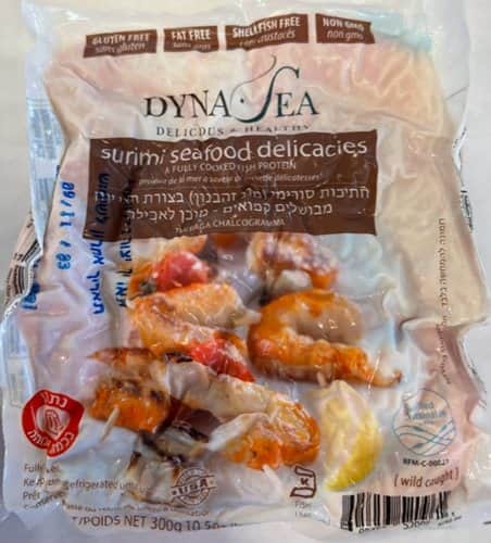 חתיכות סורימי (מדג זהבנון)בצורת חצי ירח מבושלים קפואים-frozen Seafood Delicacies (fully cooked)